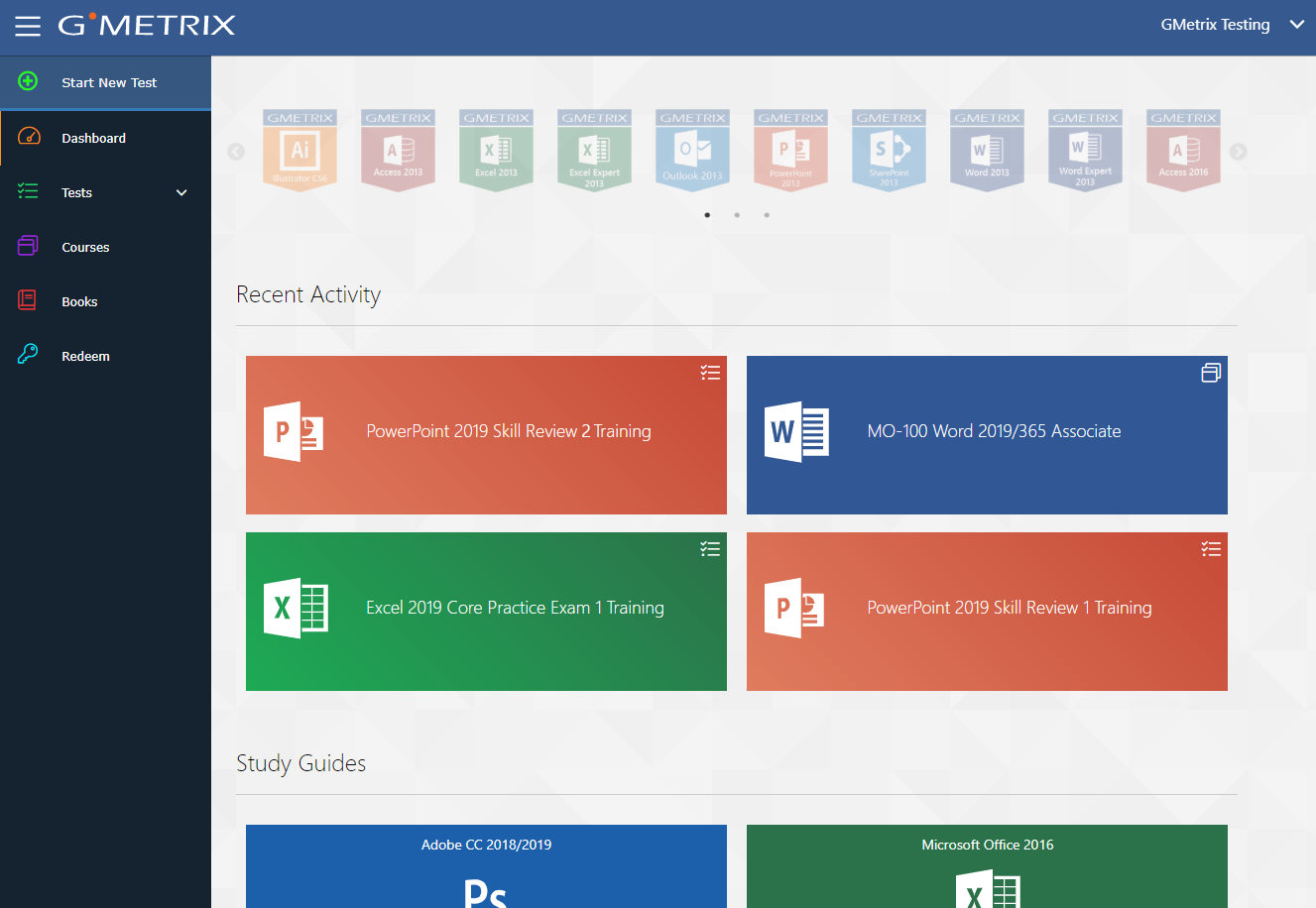 GMetrix interface