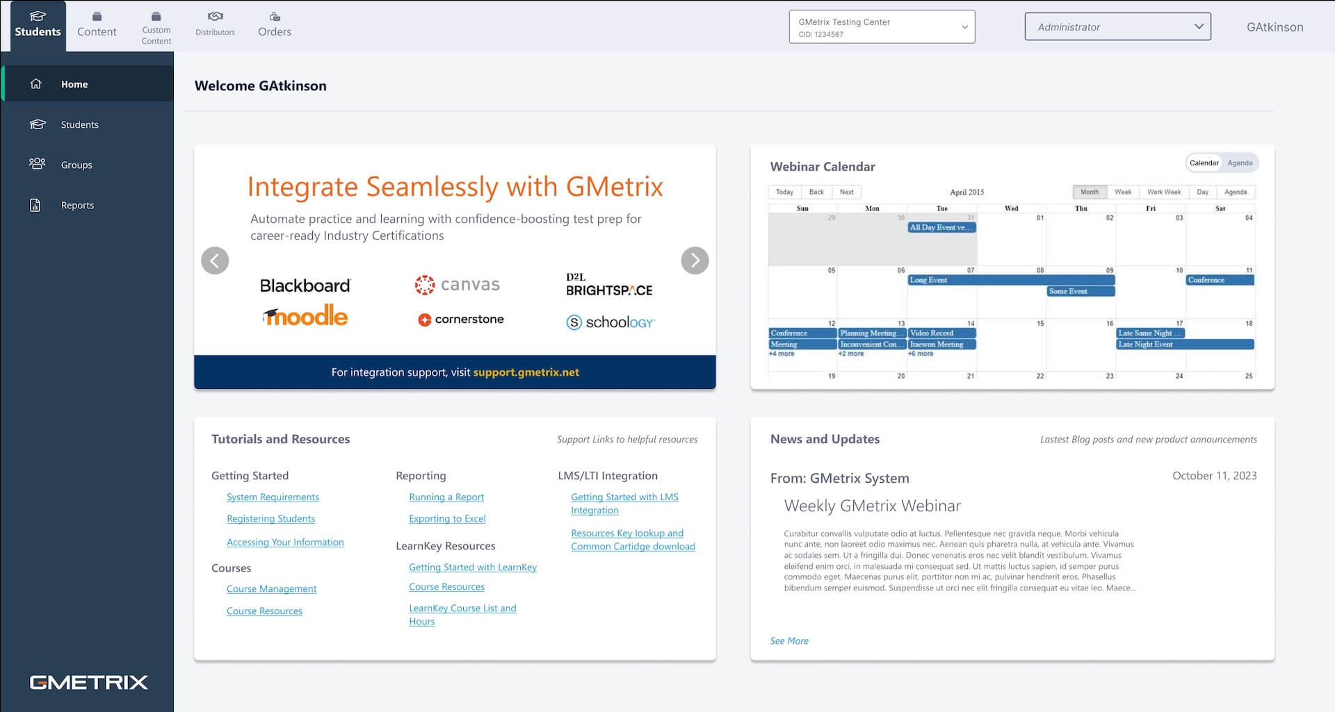 Admin Dashboard